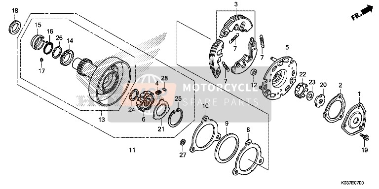 Honda AFS110CSF 2015 One Way Clutch for a 2015 Honda AFS110CSF